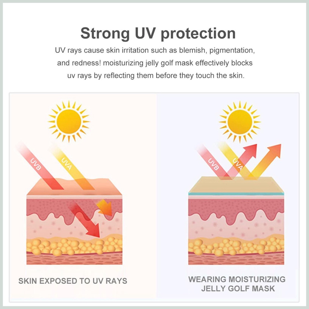 Golf eye mask sunscreen golf sticker thể thao ngoài trời anti-uv jelly hydrogel mask eye sticker kiodvn