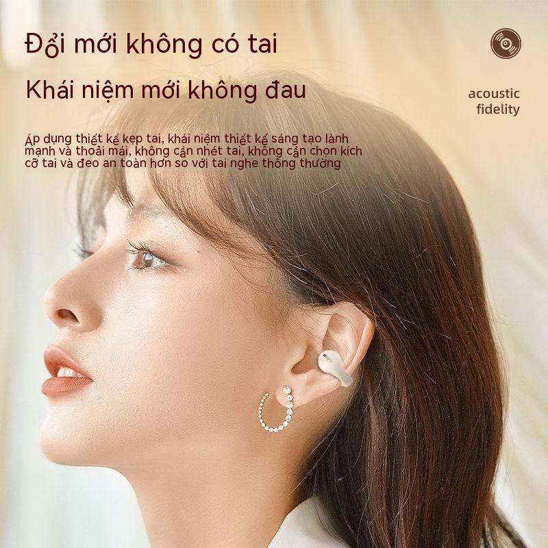 Tai Nghe Bluetooth Dẫn Truyền Xương Không Dây Không Tai Thời Trang, Thời Trang Thể Thao Phổ Thông Apple