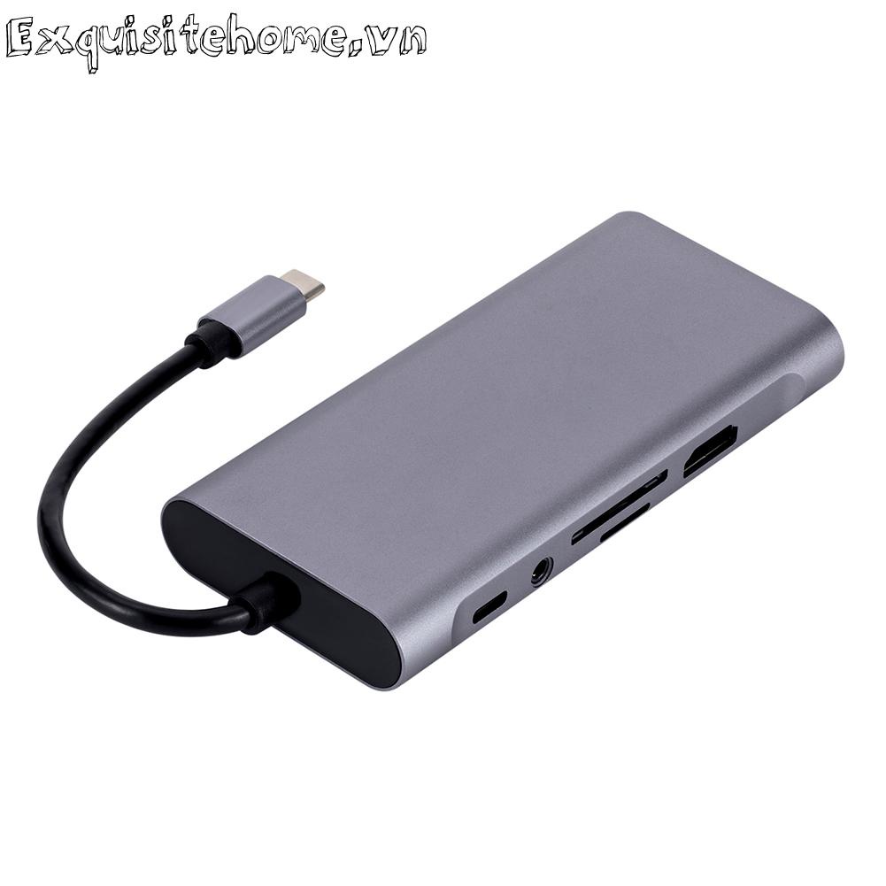 Bộ chuyển đổi 11 trong 1 type-c bộ chuyển đổi nhiều cổng truyền 5gbps cho máy tính xách tay