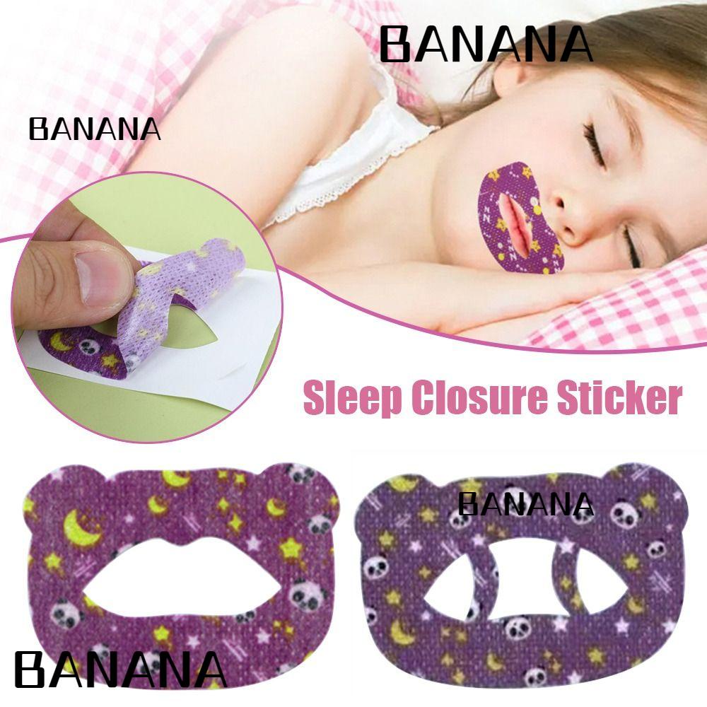 Banana1 30 cái băng ngậm miệng, chăm sóc sức khỏe ngừng ngáy miệng miếng dán thở, thân thiện với da vải không dệt hỗ trợ giấc ngủ miệng dễ dàng ngủ băng cậu bé