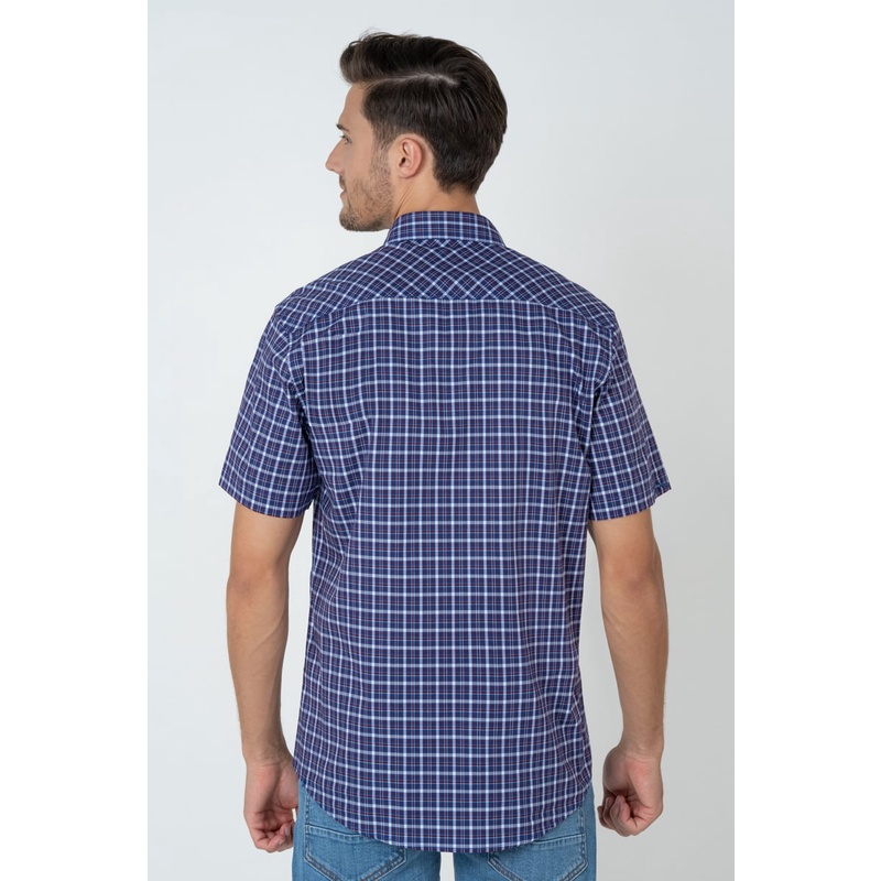 Áo Sơ Mi Nam Tay Ngắn Họa Tiết Caro , thời thượng, lịch lãm, chỉn chu John Henry - WS23SS14T-SC