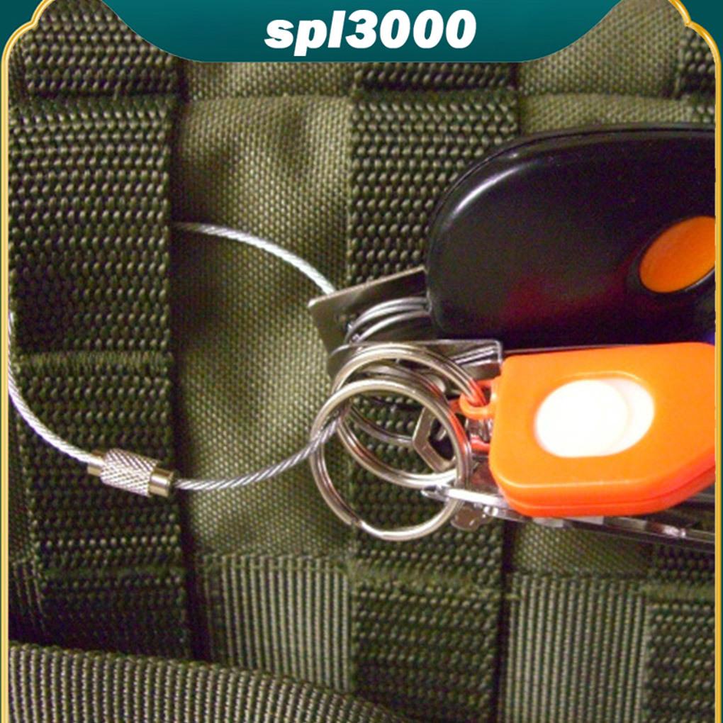 1/2 10pc edc treo dây chuỗi thẻ vít hành lý dây móc khóa vòng tròn bushcraft bộ khóa tiện ích vòng móc khóa công cụ cáp chìa khóa thép