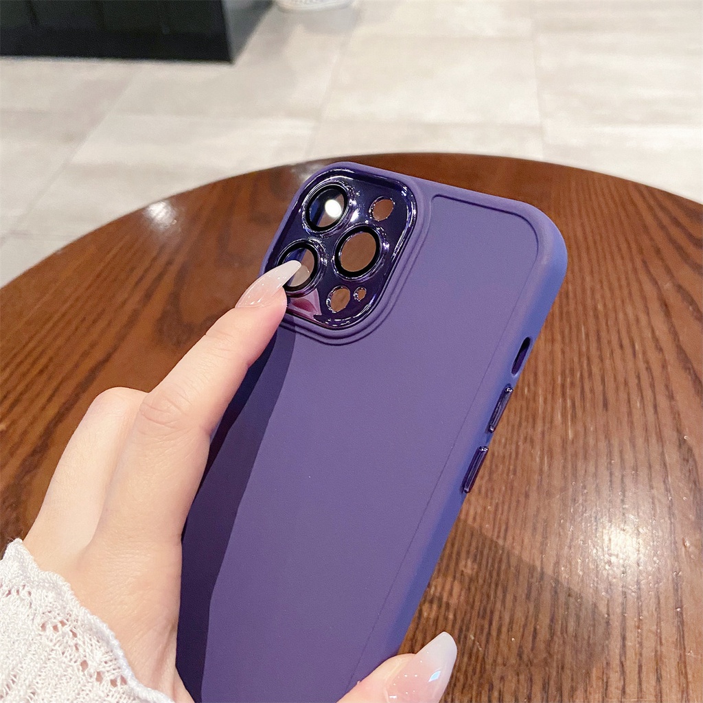 Vỏ cho iphone 11 12 pro max simple candy color soft tpu phone case anti-scratch cellphone cover protection dirt resistance fall-proof shell