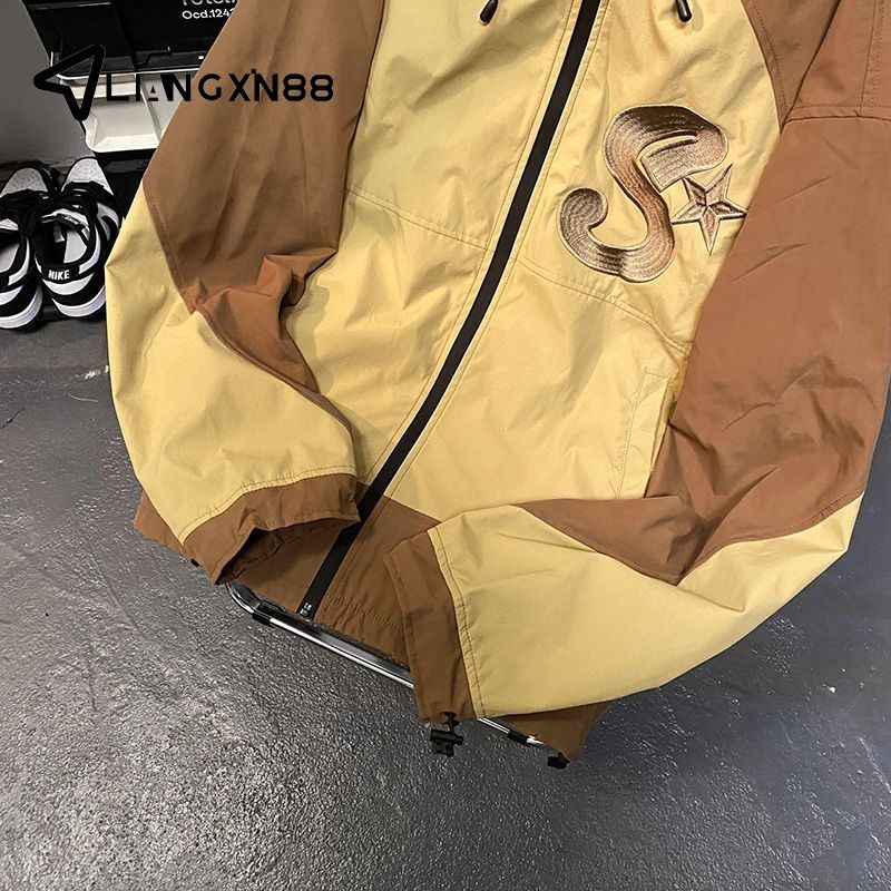 Hàng Mới Về Áo Khoác Bóng Chày Có Nón Thêu Họa Tiết Phong Cách Đường Phố Mỹ Thời Trang Mùa Thu Cho Nam Và Nữ