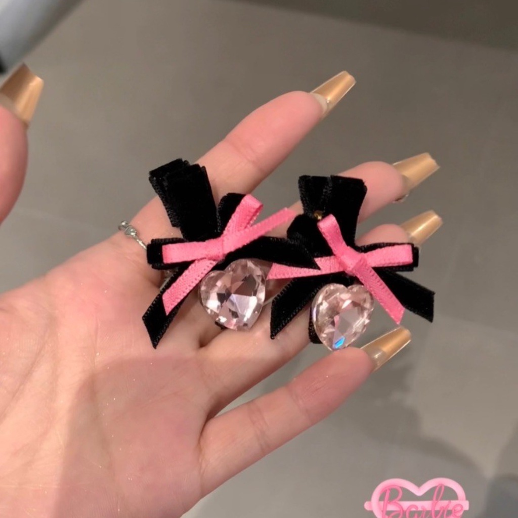 1 cái kẹp tóc nơ hàn quốc kẹp tóc rhinestone bangs