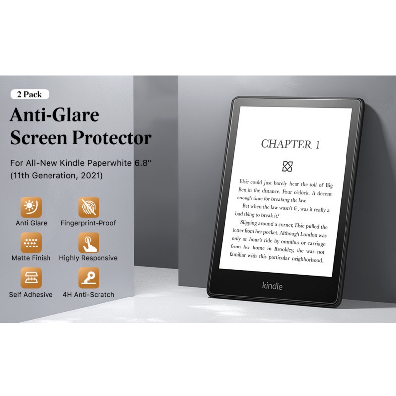 2 cái cho kindle paperwhite thế hệ thứ 11 2021 bảo vệ màn hình pet bảo vệ phim trong suốt cho 6,8 inch kindle paperwhite