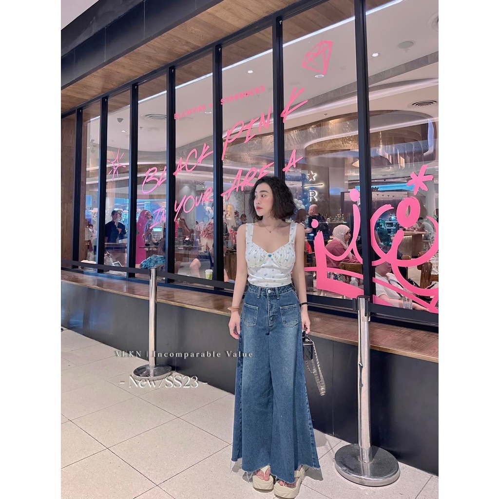 Áo hoa nhí dúm ngực 2 dây