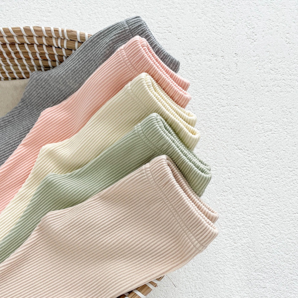 Quần Legging cotton Màu Trơn Dễ Thương Cho Bé 0-2 Tuổi