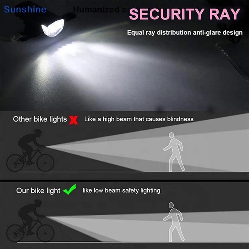 Sun bike đèn xe đạp usb led có thể sạc lại bộ mtb road bike front back đèn pha đèn pin đèn pin đi xe đạp đèn phụ kiện đi xe đạp vn