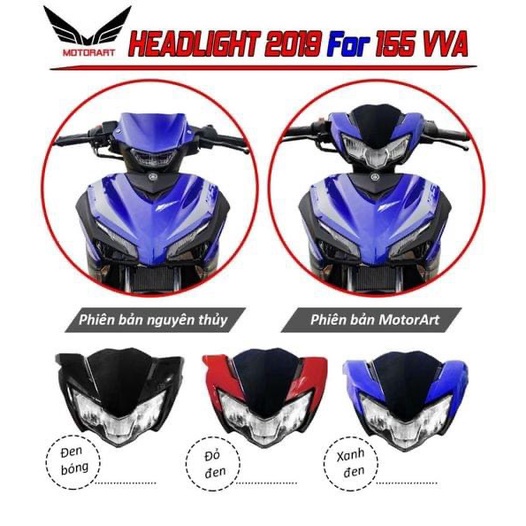 Đầu Đèn Full Exciter 150-2019 gắn Exciter 155 VVA tặng bộ nhựa nhám cam EX 155 VVA và cho xe ex150-2015