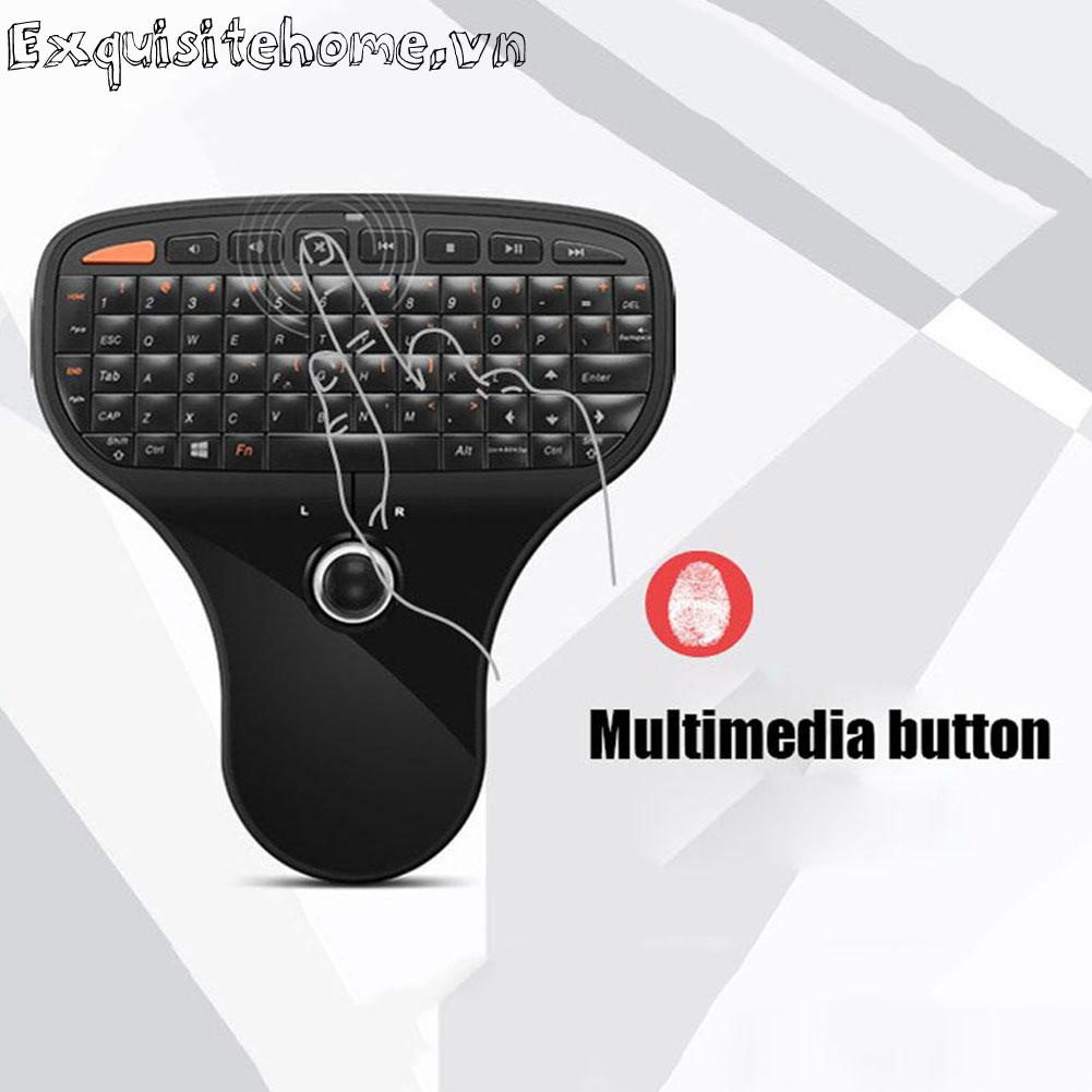N5901 bàn phím từ xa đa phương tiện không dây mini chuột không dây với trackball