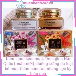 Combo Kem nám, kem mụn, Demejine Hàn Quốc , dưỡng trắng da loại bỏ mụn thâm nám tàn nhang cực kỳ hiệu quả