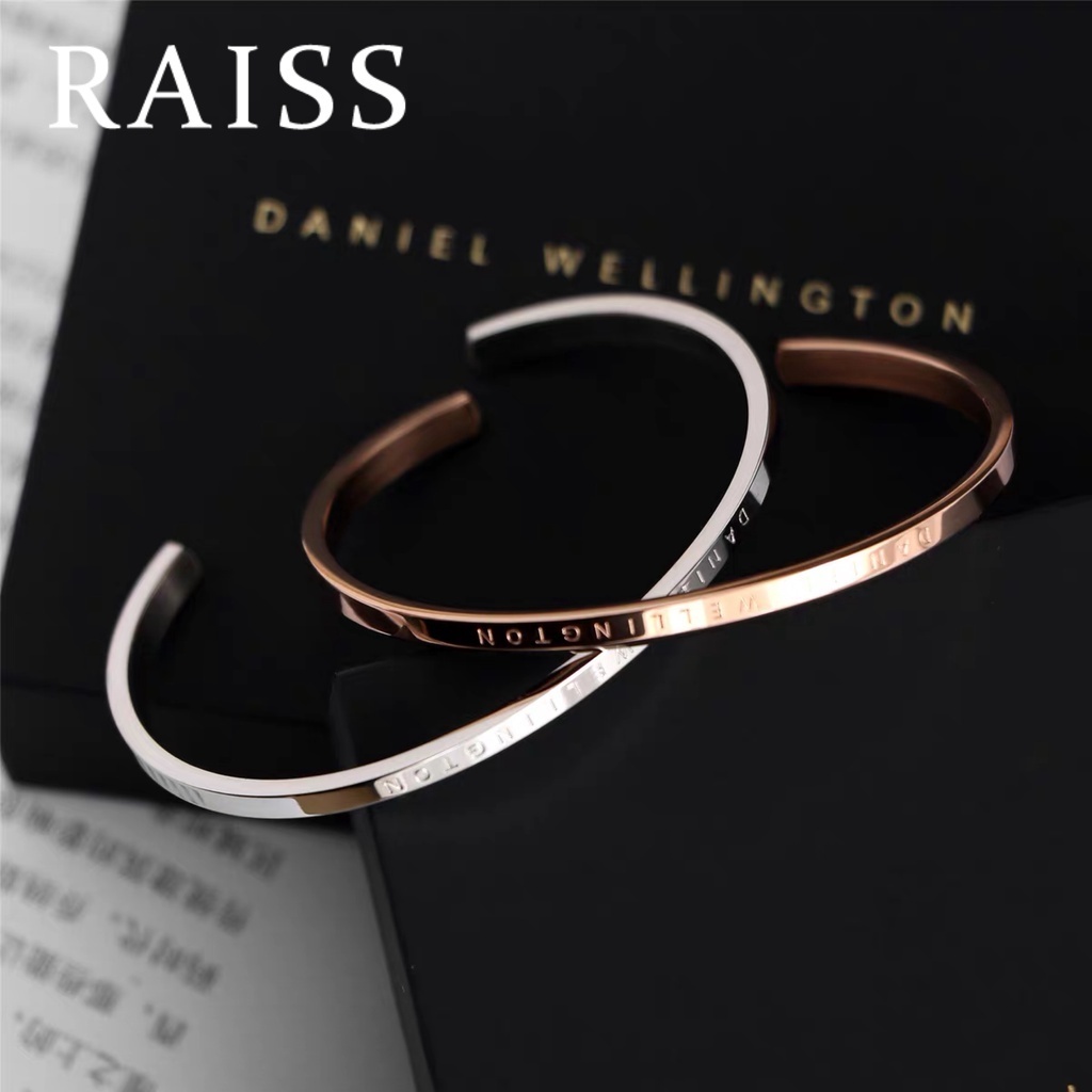 Vòng tay Cuff thép titan thiết kế đơn giản thanh lịch thời trang dành cho nam và nữ