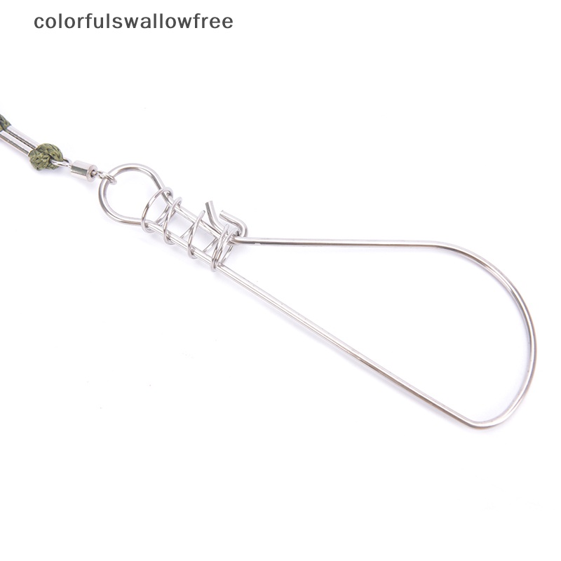 Colorfulswallowfree fishing lock buckle fishing snaps chain stringer with float live fish lock belt abc