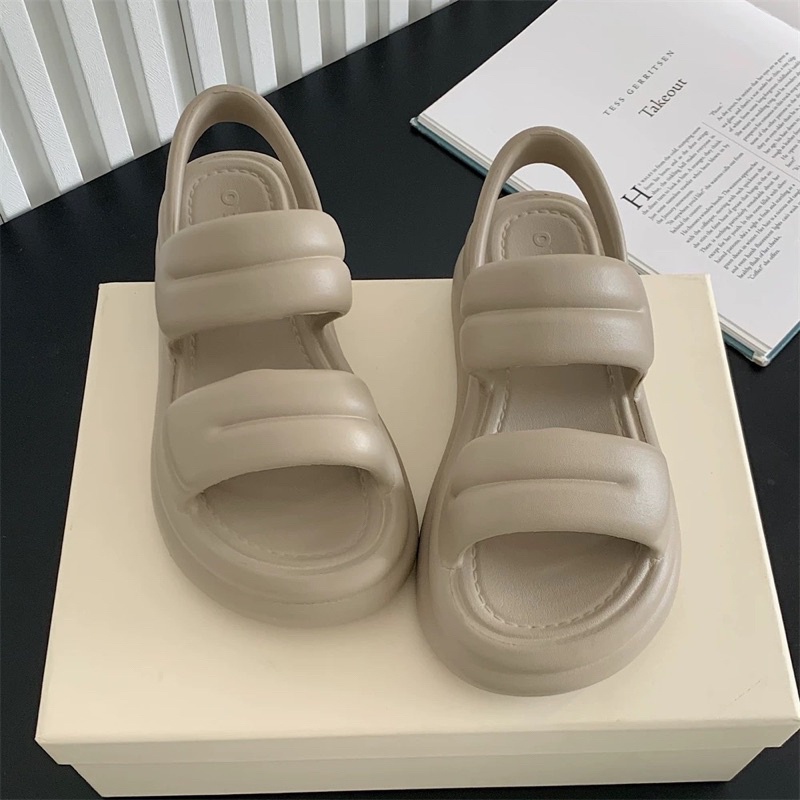 Tăng 1 size Sandal đế cao 5cm chống thấm nước ulzzang dành cho nữ