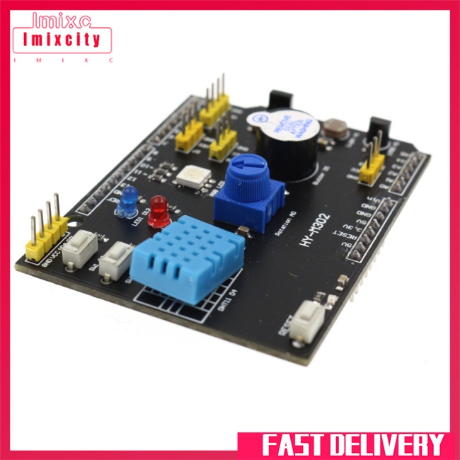 Imixcity 9 in 1 multi-function expansion board for arduino uno r3 lm35d dht11 cảm biến nhiệt độ bộ rung thụ động hồng ngoại