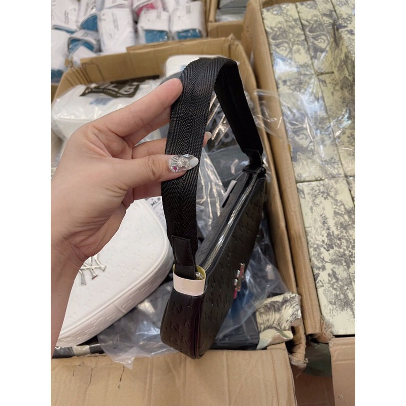 Túi kẹp nách da in chìm MLB NY Full tag Code