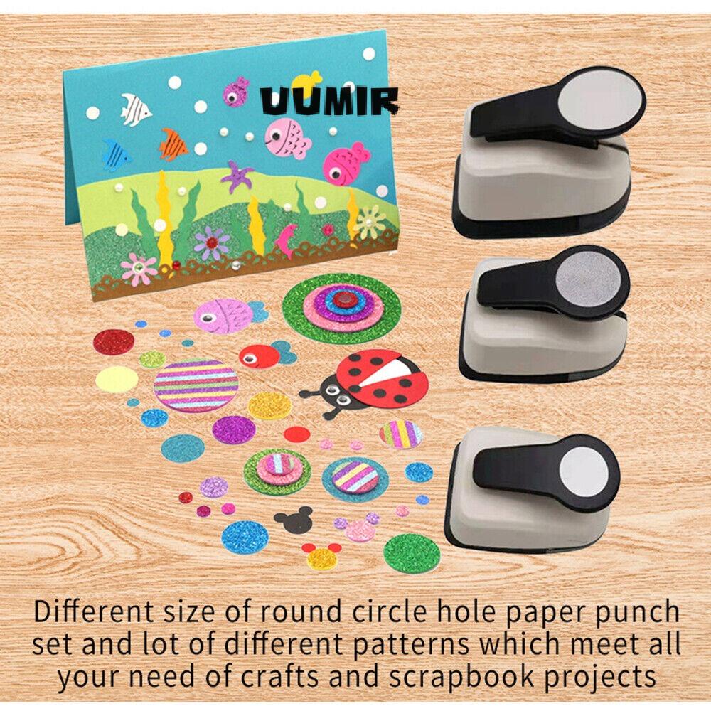 UUMIR Hole puncher, hình dạng lỗ tròn nhiều kích cỡ thông tư embosser, funny abs + hợp kim lao động-tiết kiệm thiết kế punch giấy