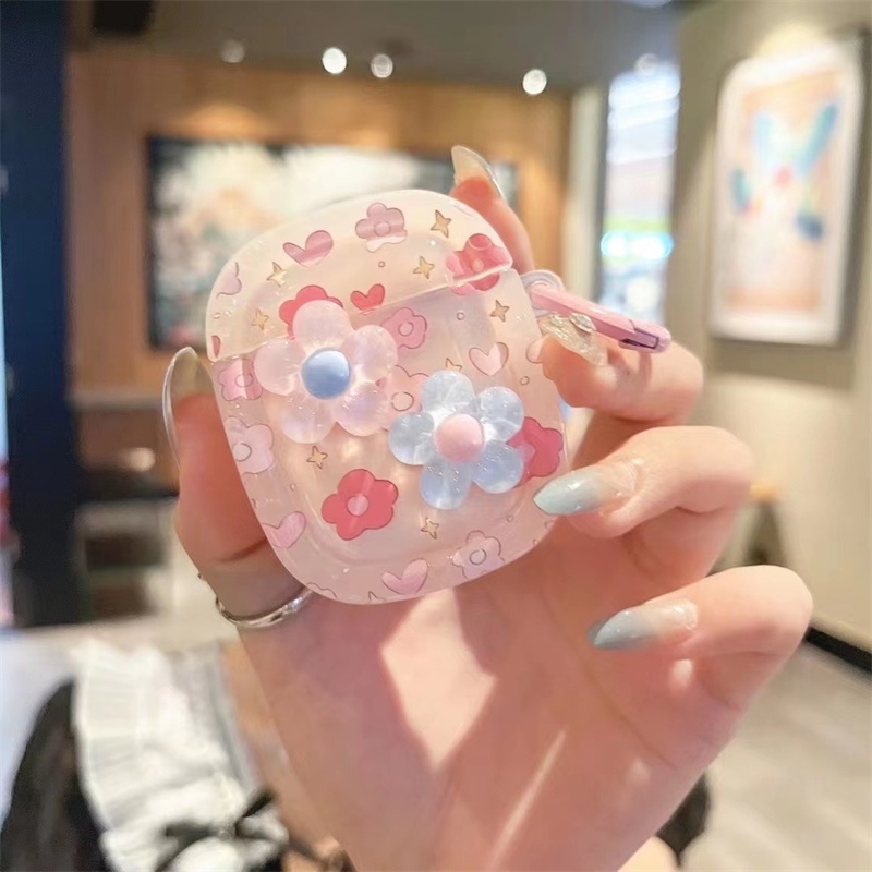 Vỏ airpods Three-dimensional hyun ya flower thích hợp cho airpods1 / 2 3 pro pro2 earphone set vỏ bảo vệ bluetooth không dây air pods pro 3 earphone protective case