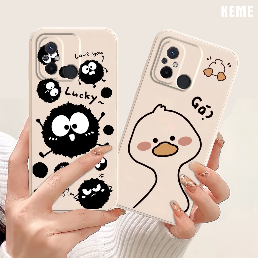 Ốp lưng Xiaomi Redmi 12C / Xiaomi Redmi 11A / Poco C55 in hình Lucky Virus và Vịt ngáo ngơ
