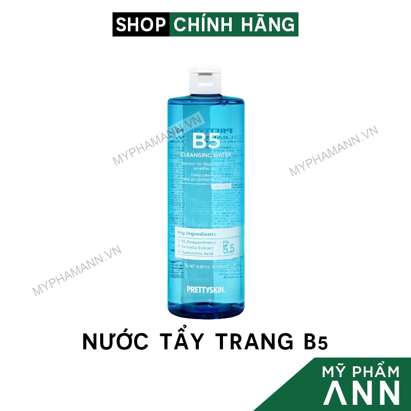 Nước Tẩy Trang B5 Prettyskin Chính Hãng - Nước Tẩy Trang Phục Hồi Da 500ml