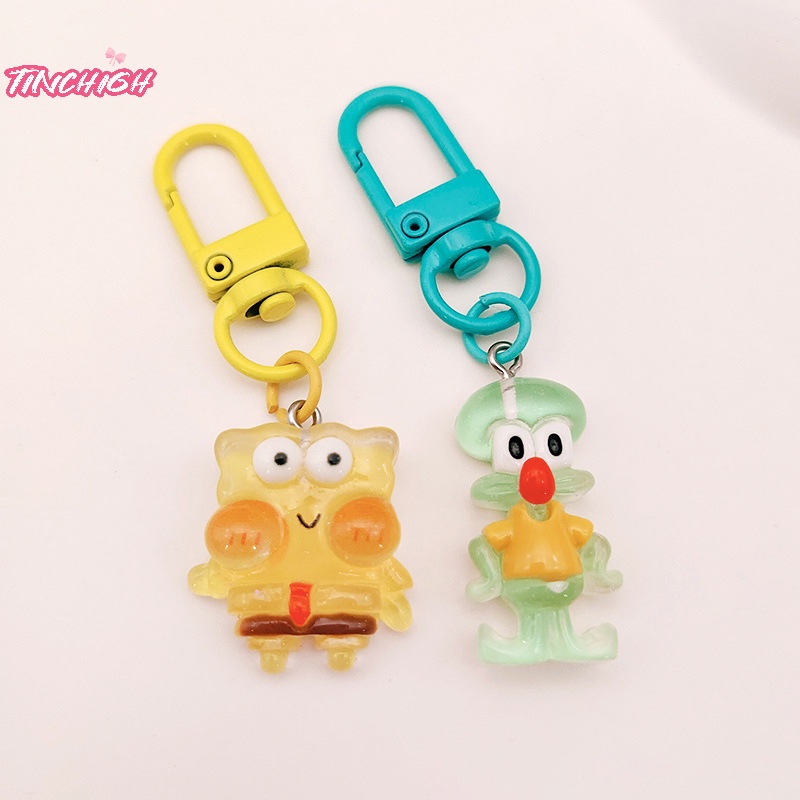 1 cái kawaii spongebobed patrick star keychain mặt dây chuyền hoạt hình dễ thương cô gái trang sức món quà người bạn tốt nhất