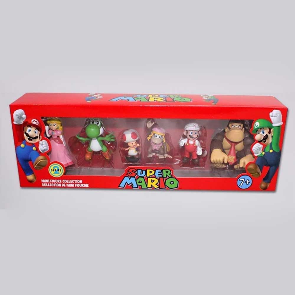 6 Pcs Super Mario Mini Figure Cute Toys Doll Action Figures Collection Gift