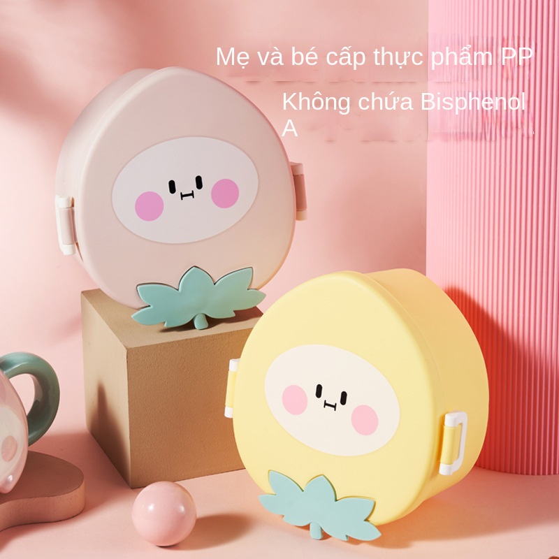 Hộp ăn trưa ngăn trẻ em đào dễ thương mới