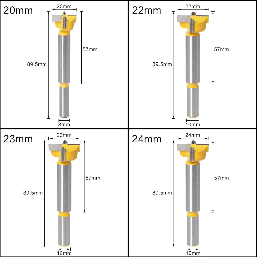 Mũi Khoan Gỗ 15mm-100mm Bằng Thép Gió Chuyên Dụng