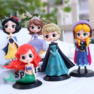 Disney frozen princess anna elsa snow white cinderella princess action figures pvc model dolls collection quà tặng sinh nhật đồ chơi trẻ em quà tặng sinh nhật