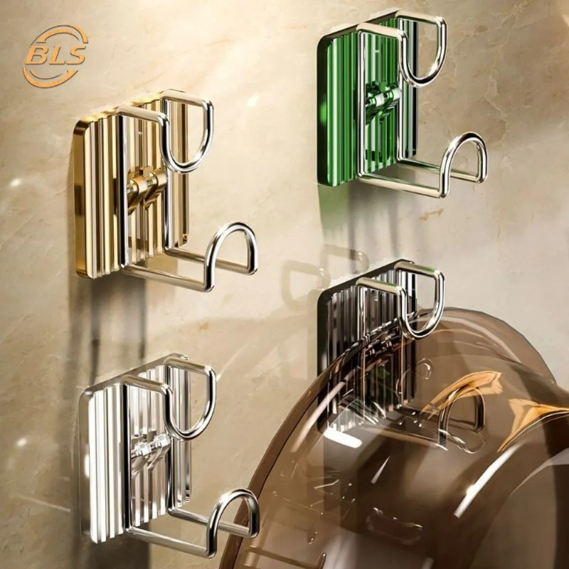 1pc punch-free chậu rửa bằng nhựa không gỉ giá để đồ / phòng tắm tiết kiệm không gian giá đỡ chậu không thấm nước
