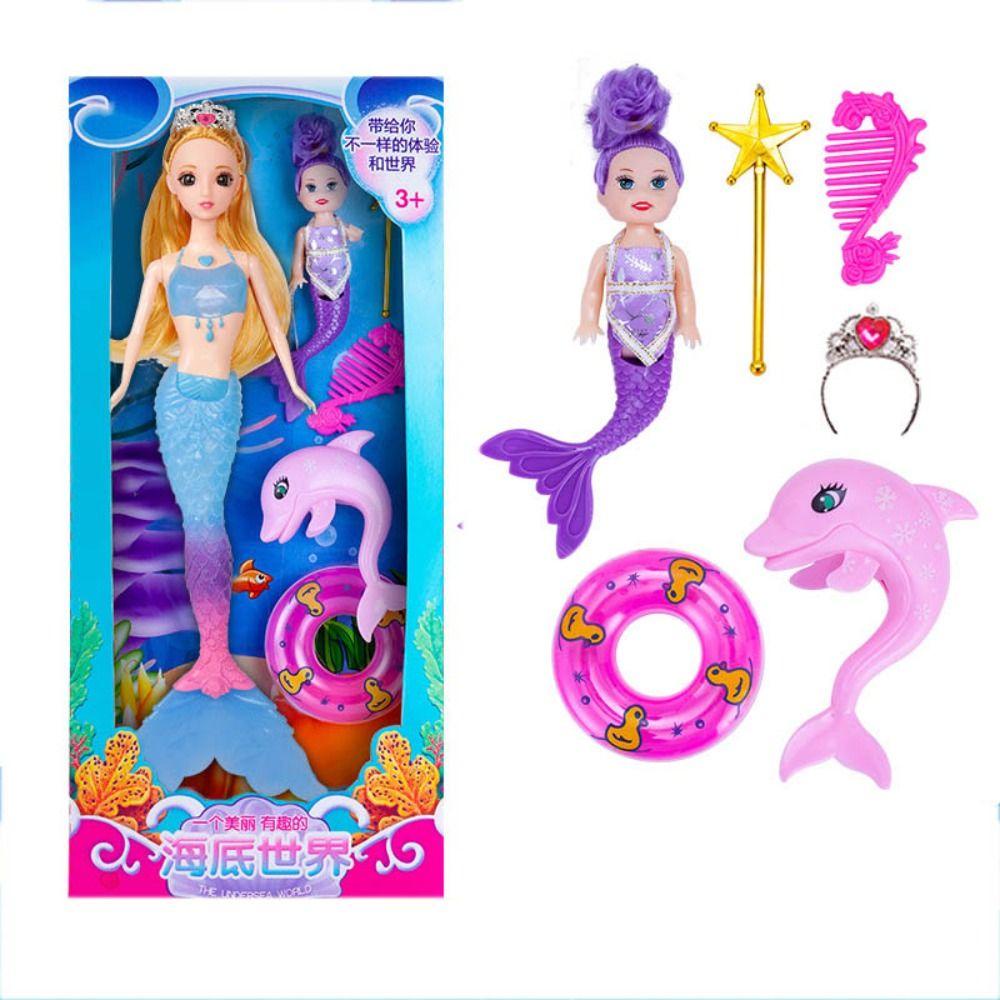 Búp bê công chúa nàng tiên cá MMULCK BJD mắt 3D có ánh sáng/ váy đuôi cá 1/3 có khớp nối có thể tháo rời cho bé gái