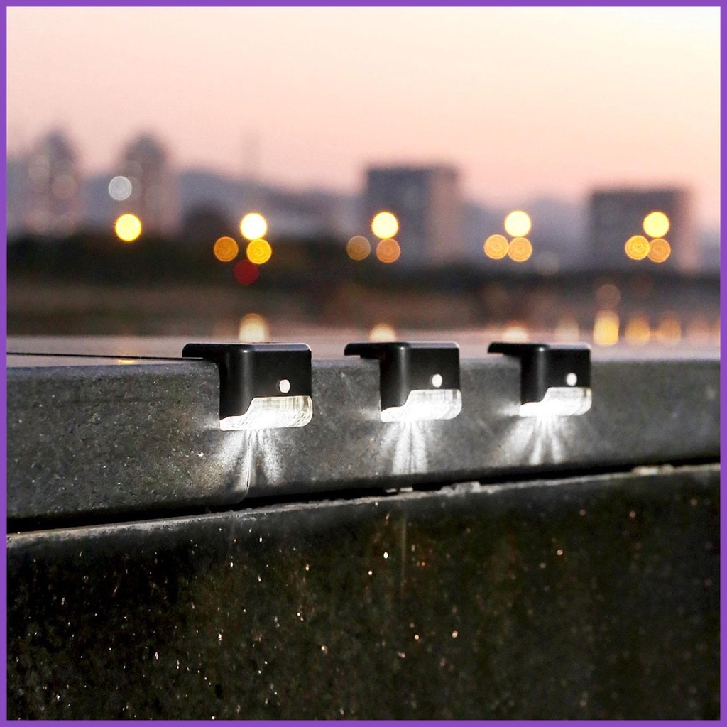 Đèn bước ngoài trời 4 cái đèn năng lượng mặt trời ngoài trời đèn led không thấm nước đèn năng lượng mặt trời ngoài trời cầu thang ánh sáng ngoài trời solar notavn