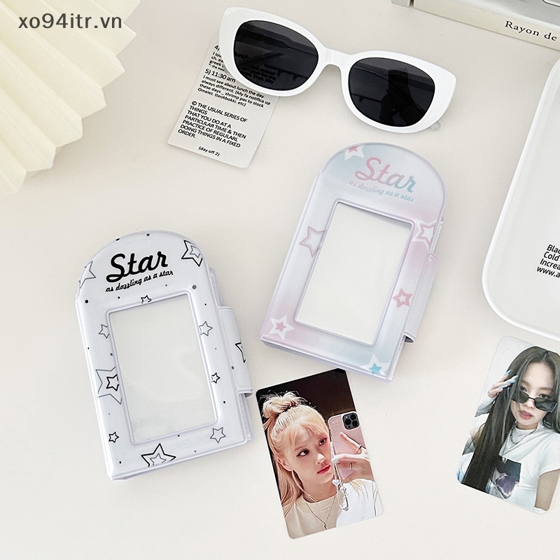 Xoitr ins 3 inch giá đỡ photocard pring hollow album ảnh 32 túi kpop card binder mini idol pictures hộp lưu trữ collect book vn