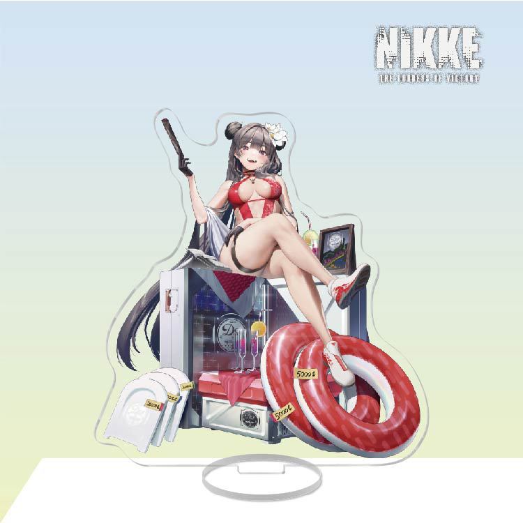 Mô hình Standee NIKKE Bikini Series Acrylic Stand Rapi Anis Neon Sexy decor góc học tập để bàn 15cm