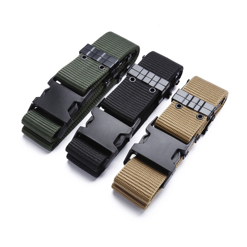 Dây Thắt Lưng Vải Canvas 5cm 125cm Có Khóa Tháo Gỡ Nhanh Cho Nam Và Nữ