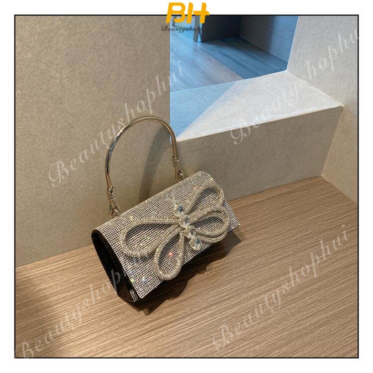 Túi Đeo Chéo Đính Kim Cương Lấp Lánh Kiểu Pháp Mới 2023