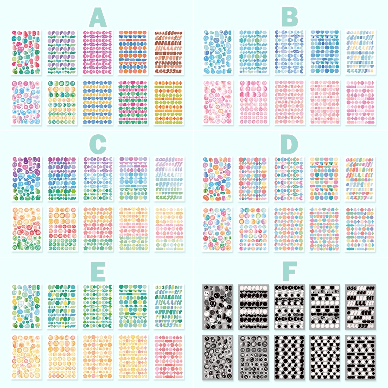 Bộ 10 Miếng Dán Hình Ngôi Sao Bong Bóng Trang Trí Sổ Tay