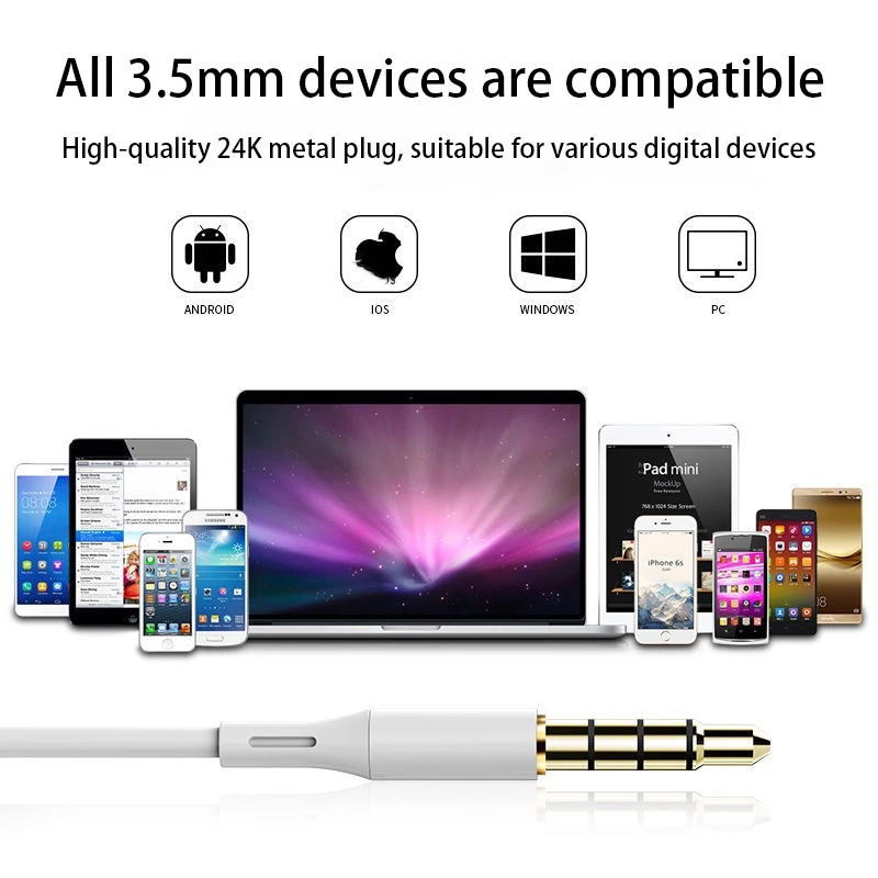 Tai Nghe Nhét Tai jack 3.5mm bass Trầm Có Micro Chuyên Dụng