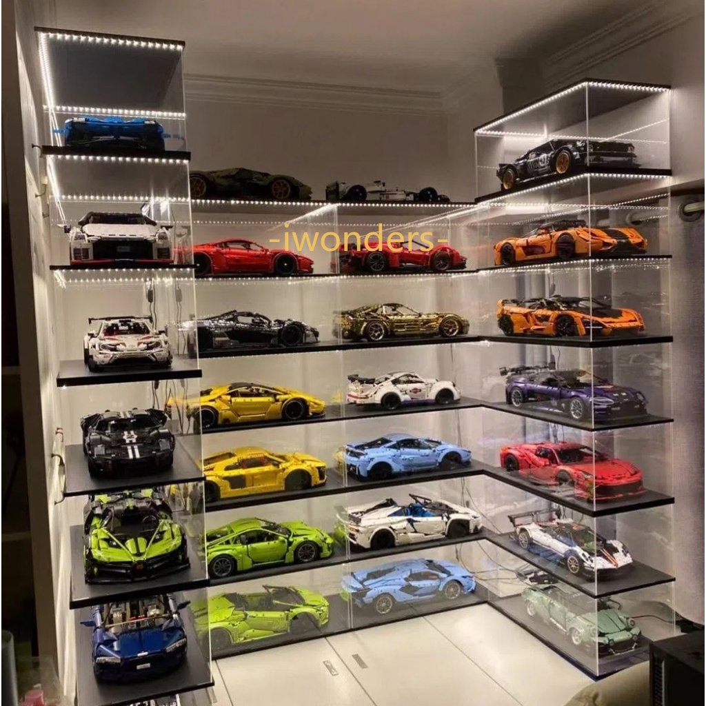 Hộp Trưng Bày Mô Hình Xe Hơi Thể Thao Bằng Acrylic Chống Bụi 42143 42115 42096 42096 911 Ốp