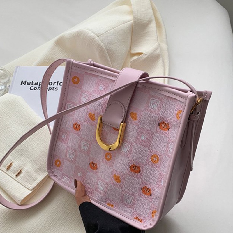 Túi Đeo Vai Hình Vuông Cỡ Nhỏ Màu Kẹo Ngọt Phong Cách Phương Tây Thời Trang Cho Nữ