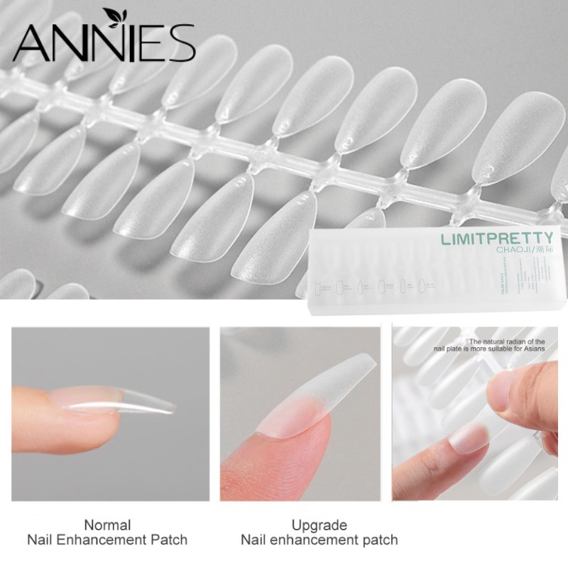 Set móng tay giả ANNIES tăng cường làm móng tay nghệ thuật siêu mỏng không hằn vết bền tiện lợi