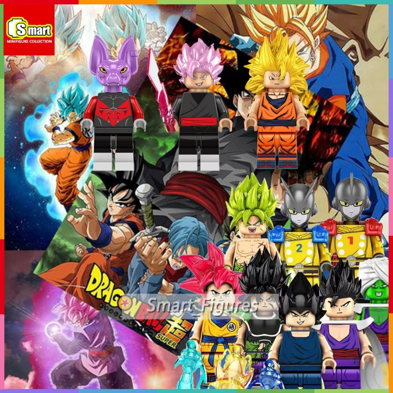 Đồ Chơi Lắp Ráp Hình Dragon Ball Monkey King Vegeta Broly Black Goku Beerus