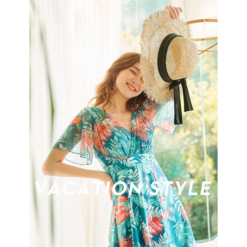 Bộ Đồ Bơi Một Mảnh Cỡ Lớn Che Phủ Vai In Họa Tiết Thời Trang Mùa Xuân Quyến Rũ Cho Nữ