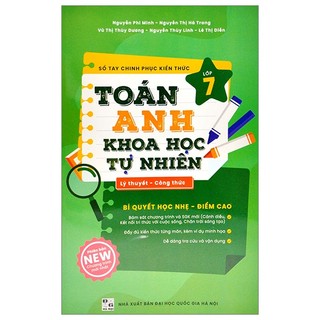 Sách sổ tay chinh phục kiến thức toán - tiếng anh - khoa học tự nhiên lớp 7