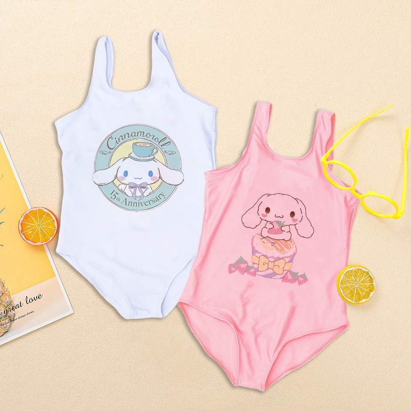 Cinnamoroll Bộ Đồ Bơi Một Mảnh In Họa Tiết Công Chúa Dễ Thương Cho Bé Gái