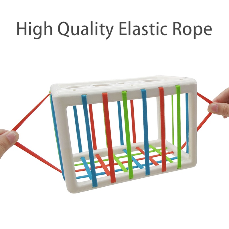 Đồ chơi LIMX OASIS khối lập phương phân loại giáo dục theo phương pháp montessori với dây thun co giãn cho bé