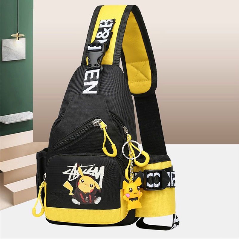 Milo Túi Đeo Chéo Ngực Hình Pikachu Thời Trang Phong Cách Nước Ngoài Mới Cho Trẻ Em