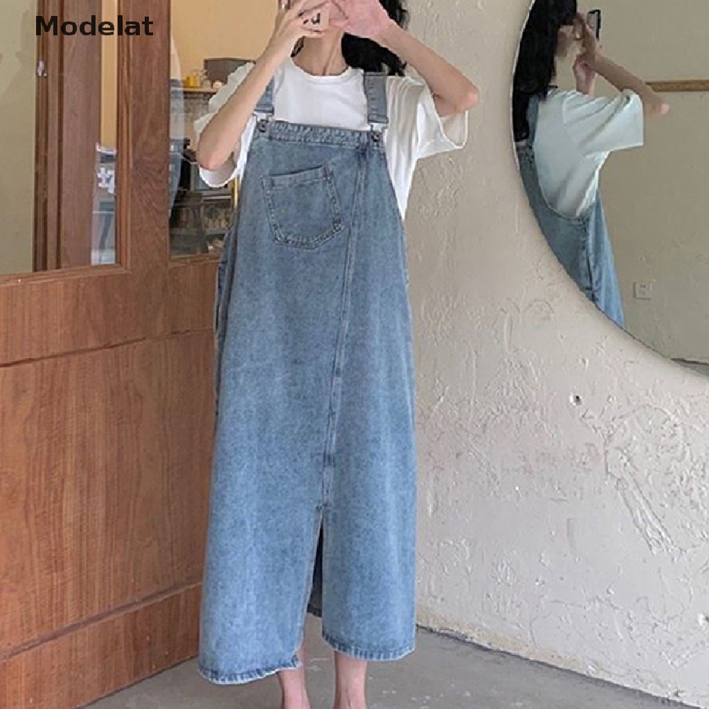 Đầm Dây Denim Midi Dáng Dài Không Tay Phong Cách Cổ Điển 2023 Cho Nữ