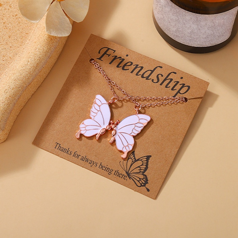 Vòng cổ Mặt Bướm Và Chữ Good Friend Thời Trang